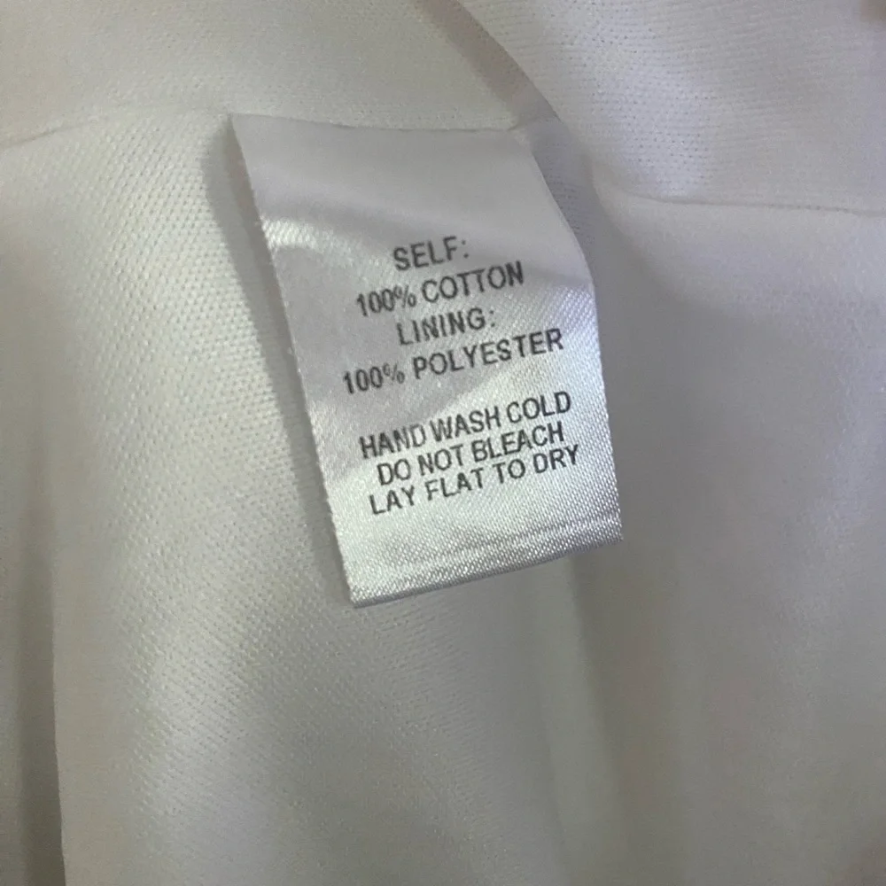 Lulus I’ve Got Love White Off-the-Shoulder Cotton Dress Small - Picture 5 of 7